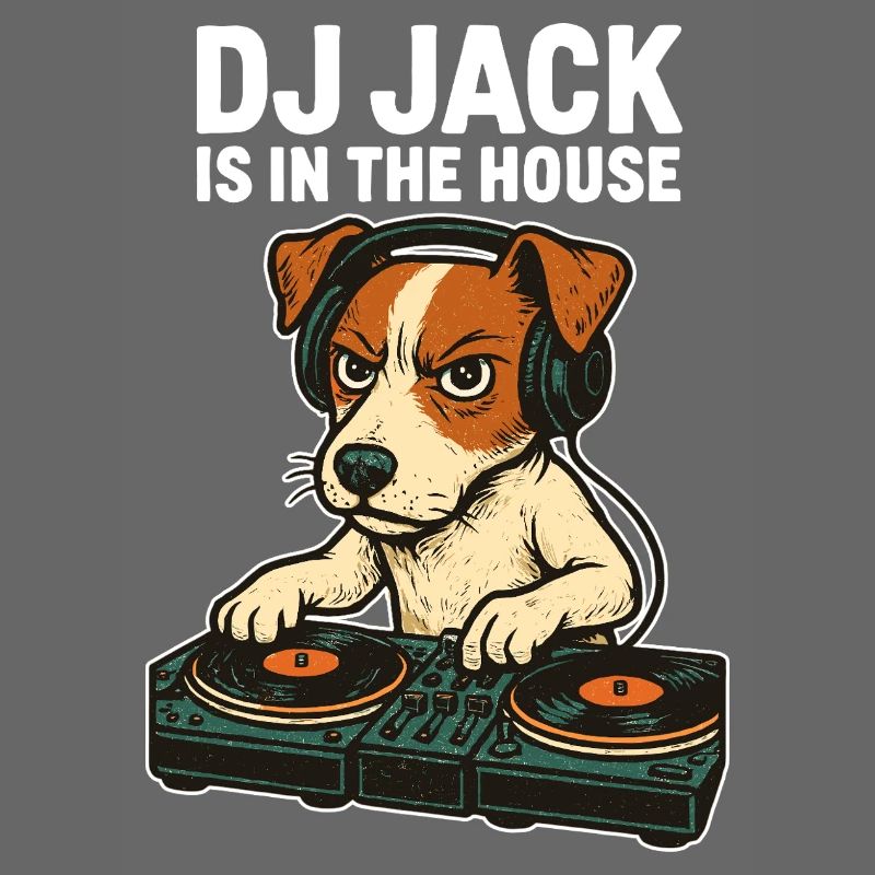 Jack Russell Terrier DJ Turntables Techno Geschenk