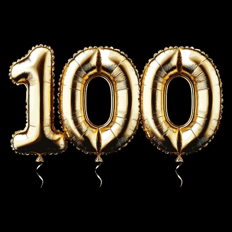 100 Years Gold Balloon Foil Balloon Gift