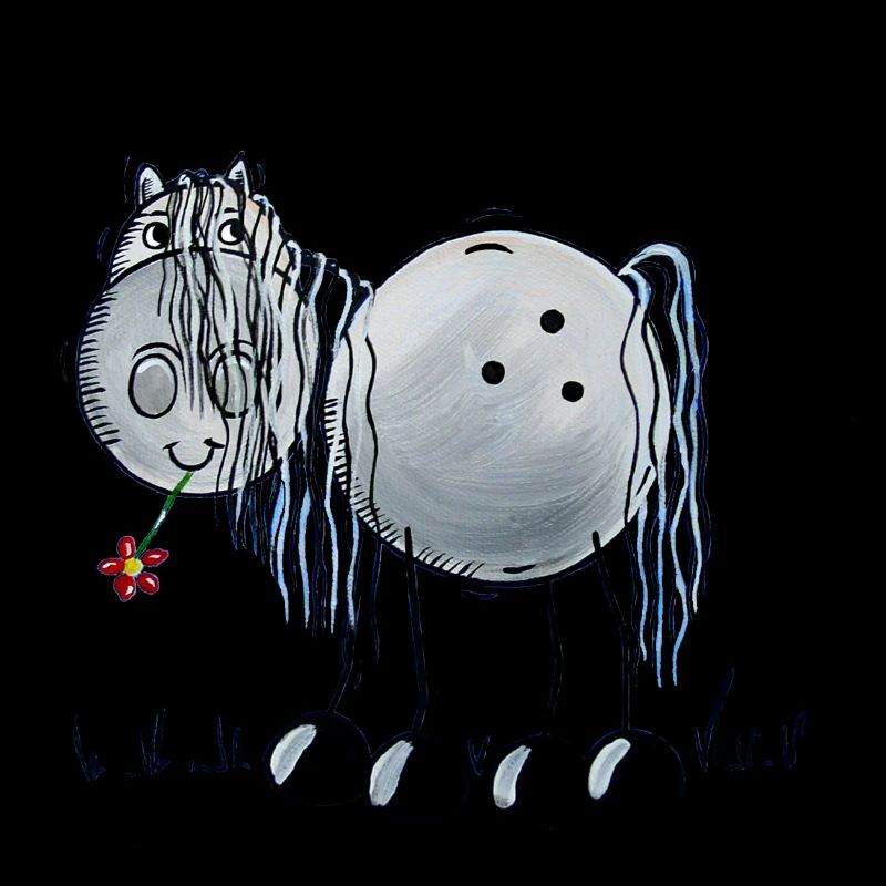 Pferd mit Blume