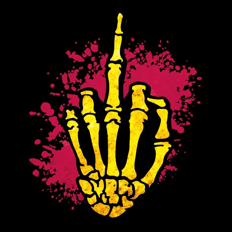 hand middle finger splat