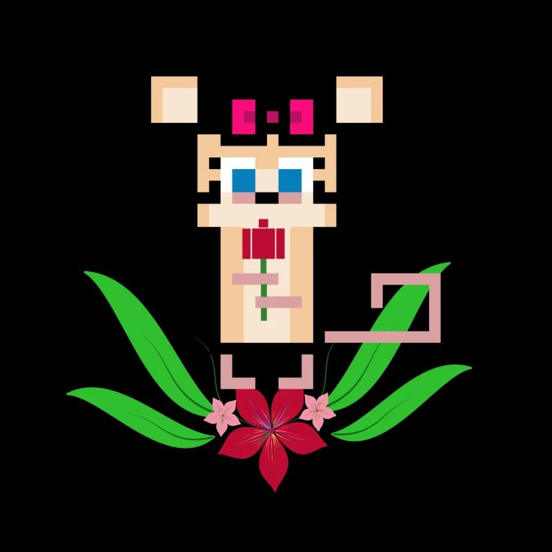 Souris fleur