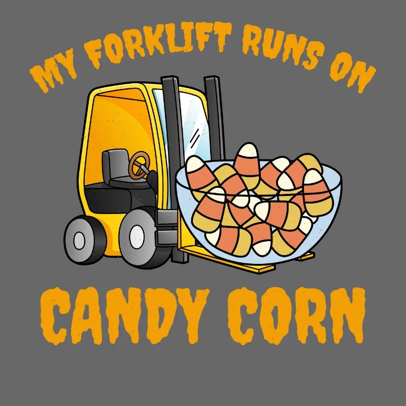 Halloween Forklift Operator Candy Corn