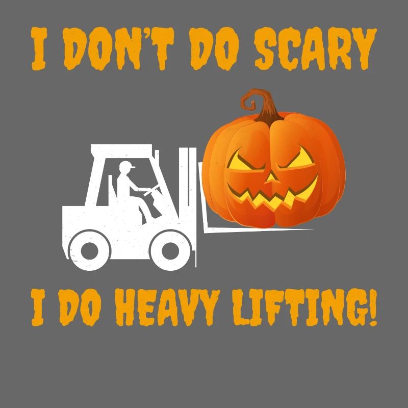 Halloween Ghost Forklift Operator Pumpkin Funny