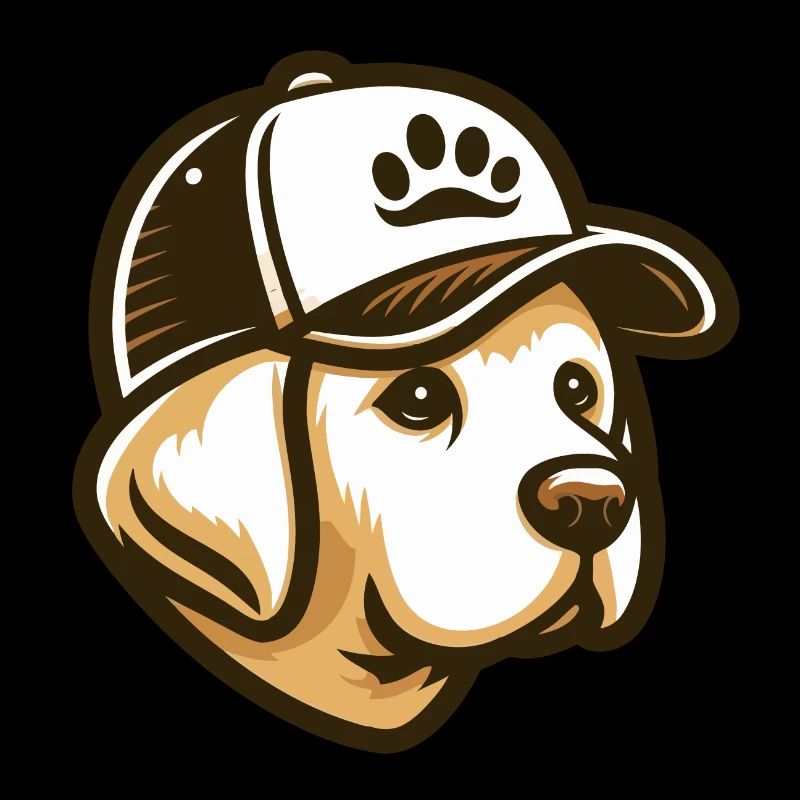 Labradorkopf mit Kappe