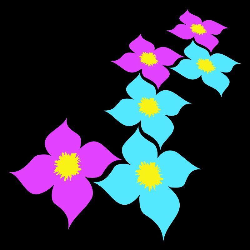 Many Pretty Flowers Colorful Decorative Pattern Beautiful