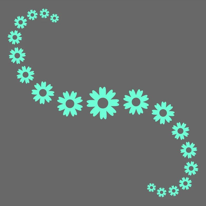 Many Pretty Flowers Colorful Decorative Pattern Beautiful
