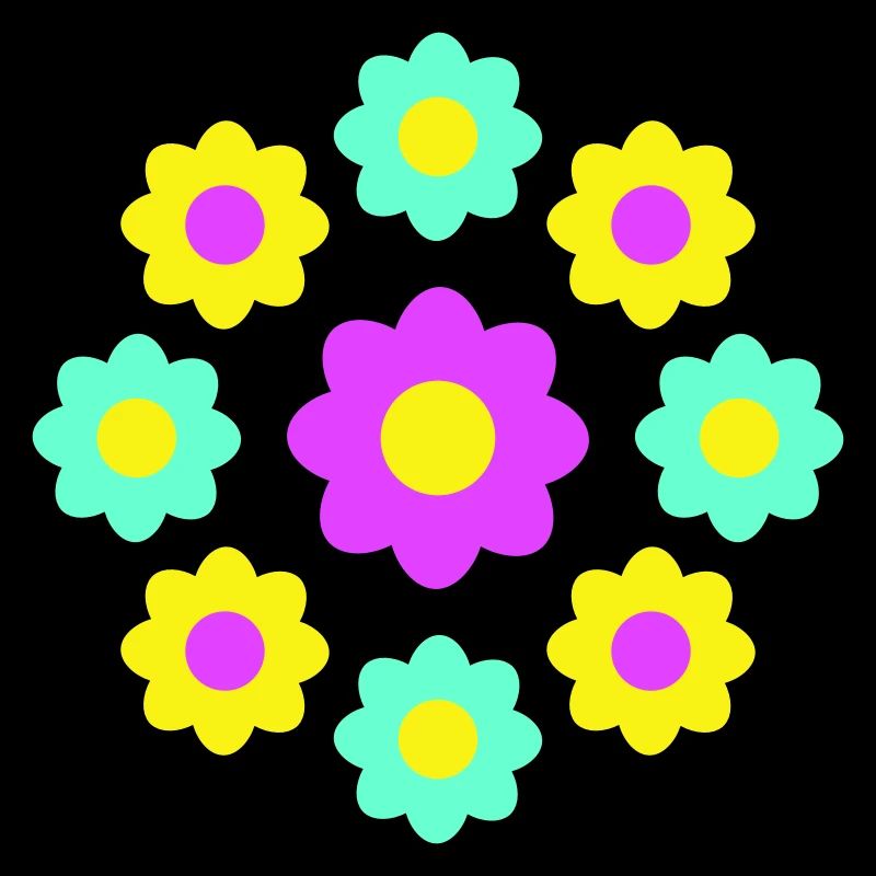 Beaucoup de fleurs colorées belle conception de motif décoratif