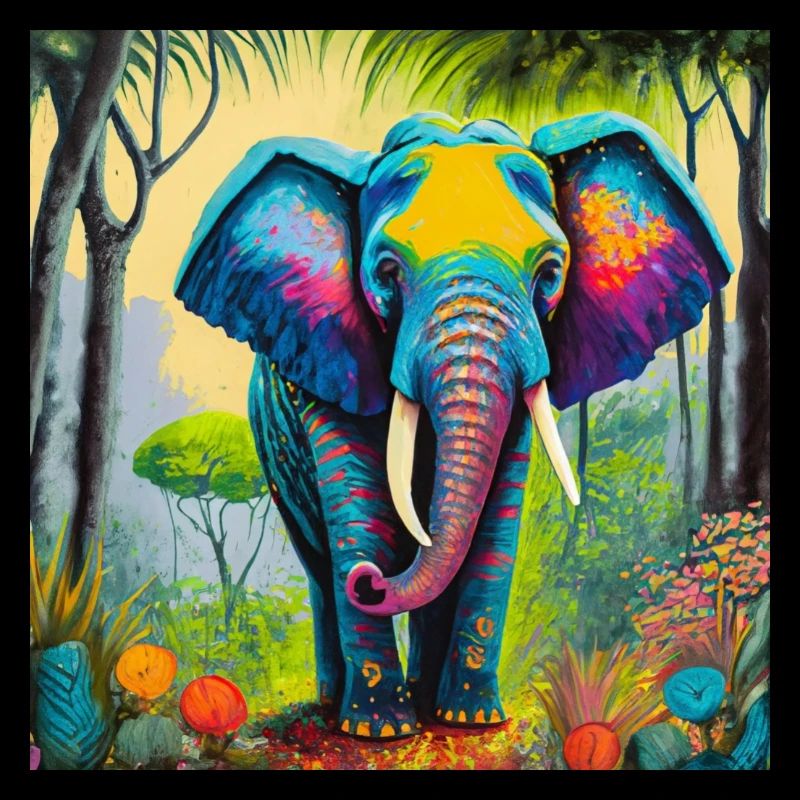 Éléphant dans la jungle