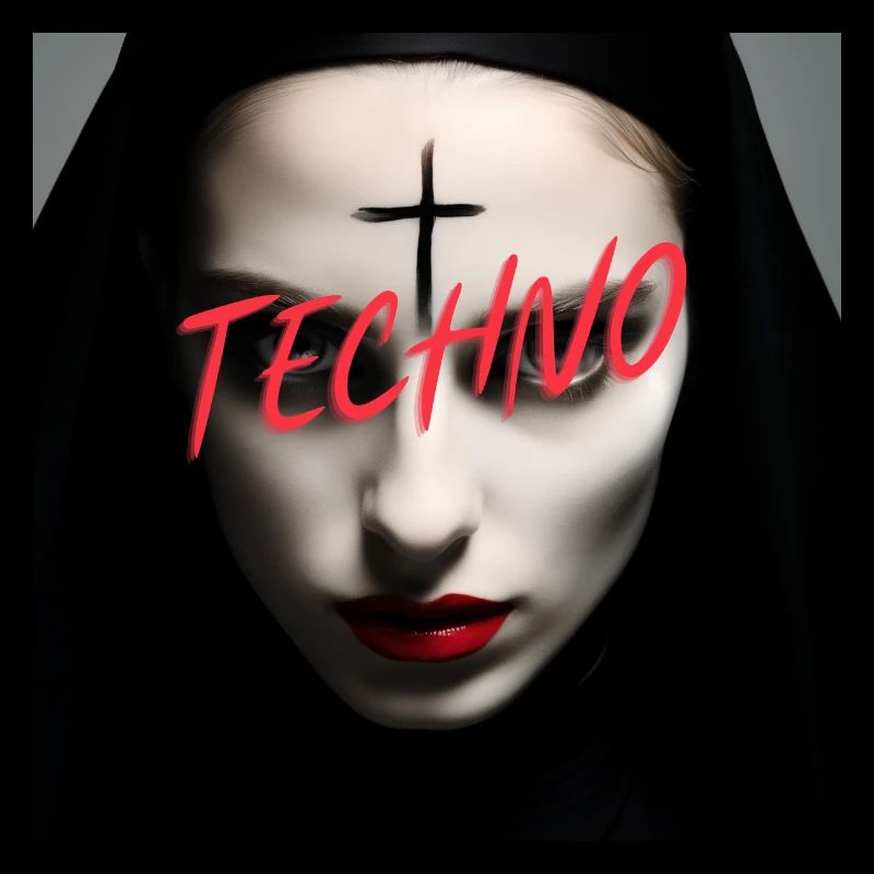 Satanic Techno Nun - Rave Design