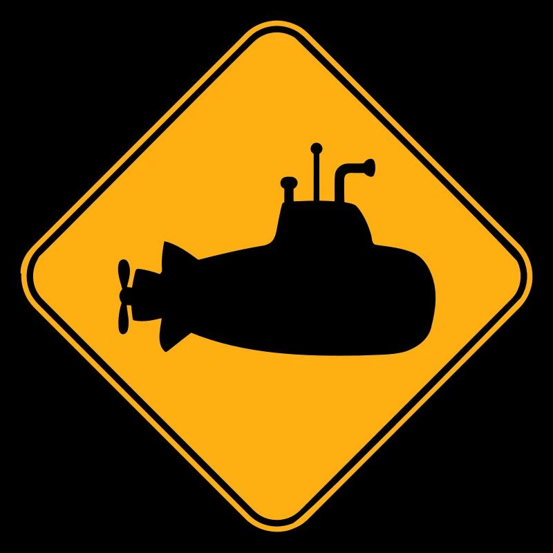 Submarine Shield Warning Warning Danger Notice Logo
