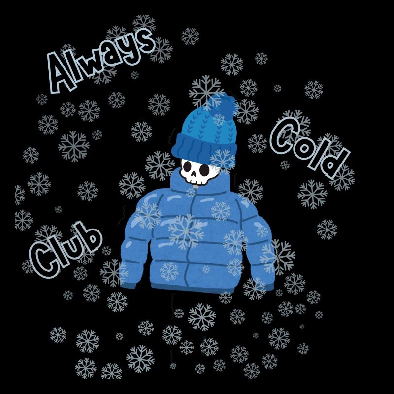Always Cold Club Skeleton Design
