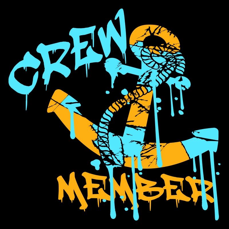 Sailing Crew Member Anchor Graffiti Spray Drop