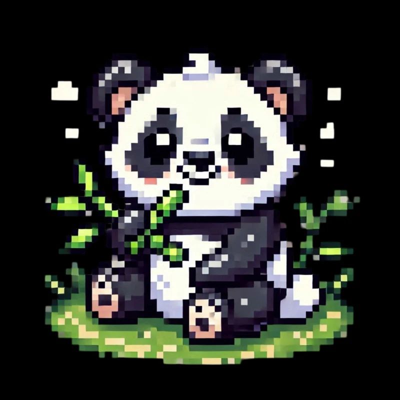 Panda pixel arts
