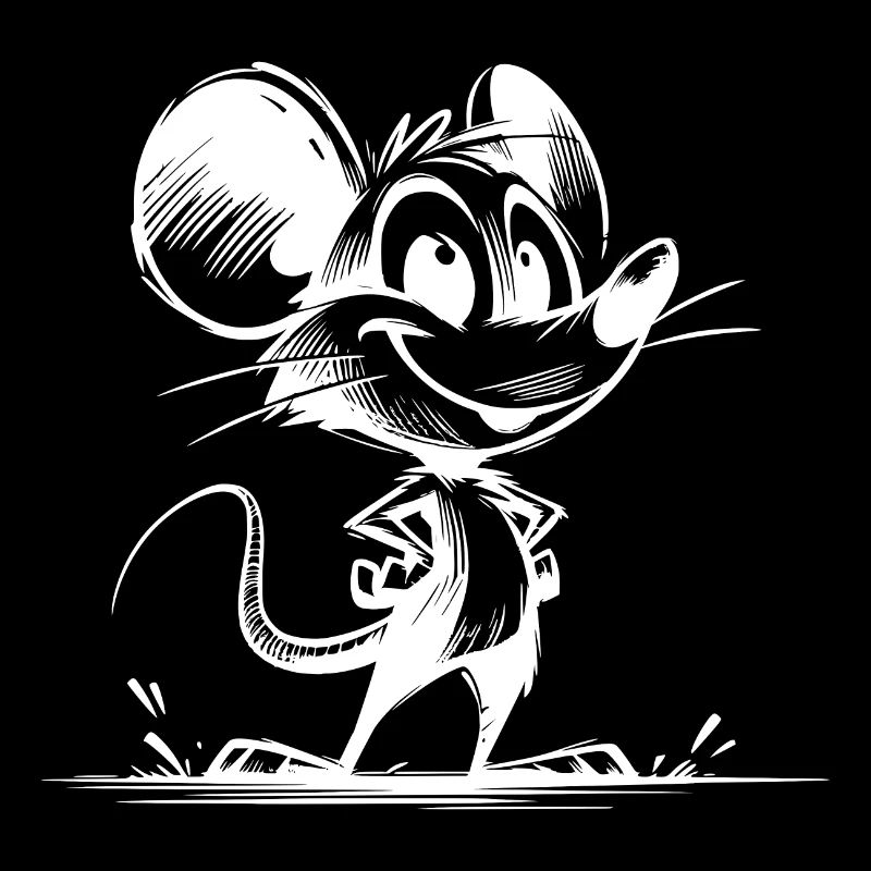 Souris d’enfant fière avec d’énormes oreilles