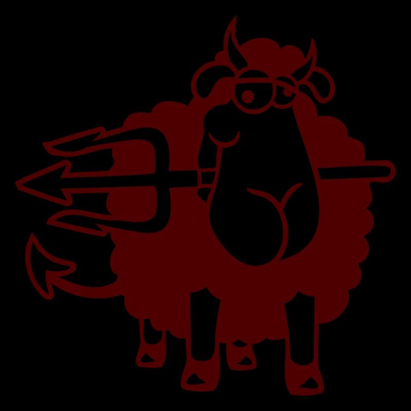 Sheep Devil Satan Hell Evil Trident Horns Cool