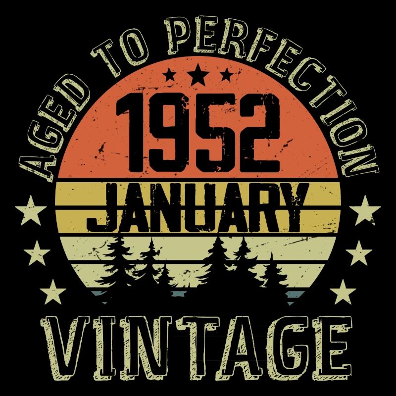Nées En Janvier Cadeau D'anniversaire Janvier 1952