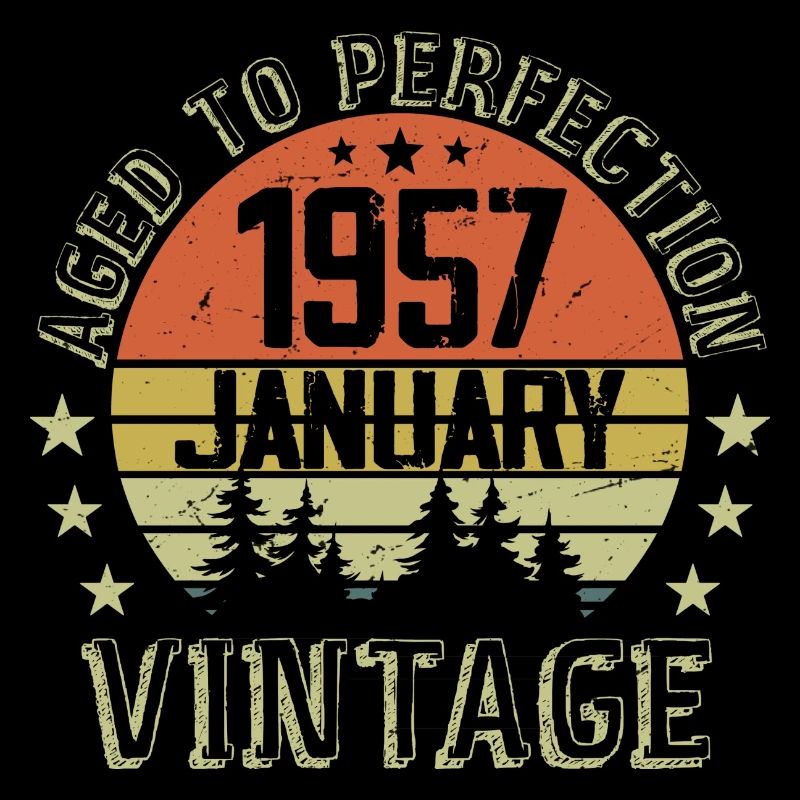 Nées En Janvier Cadeau D'anniversaire Janvier 1957