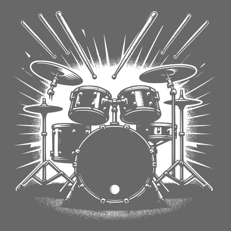 Drums Drummer Destroy Silence Rockband.