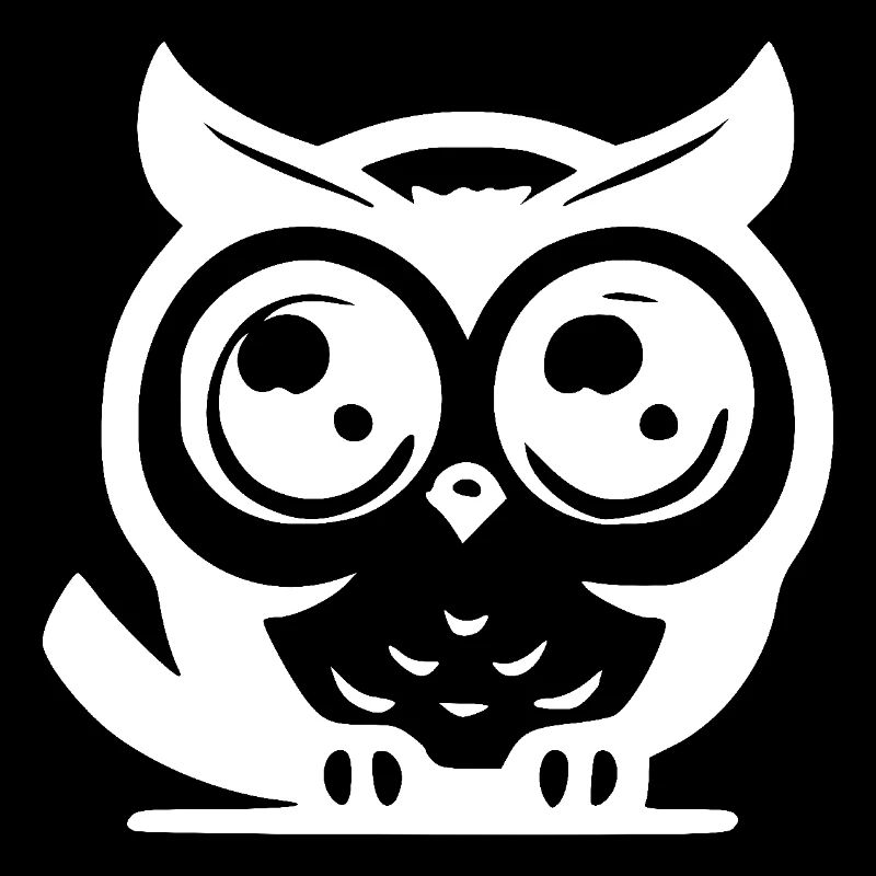 Little cute owls huge eyes