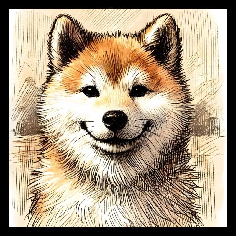 Dessin de Shiba Inu
