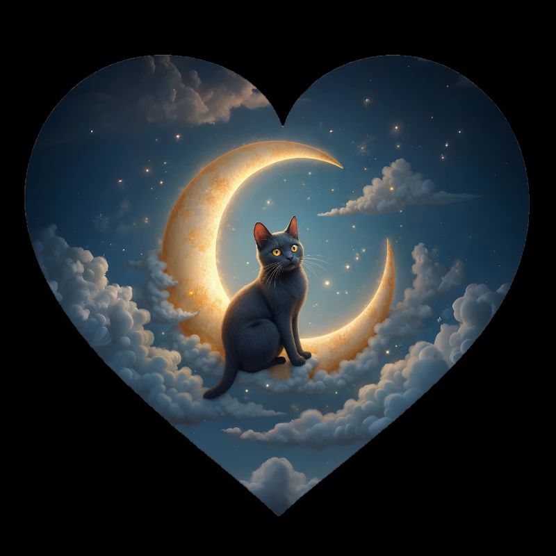 Le chat dans la lune
