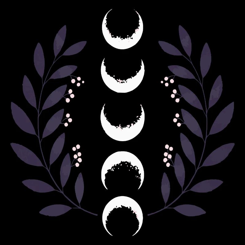 Phase de lune céleste BOHO Fleurs sauvages Zodiaque Sorcière