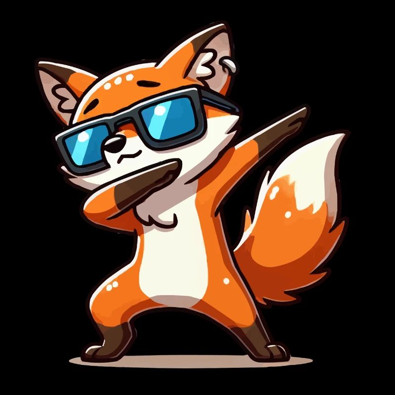 fox animal dabbing