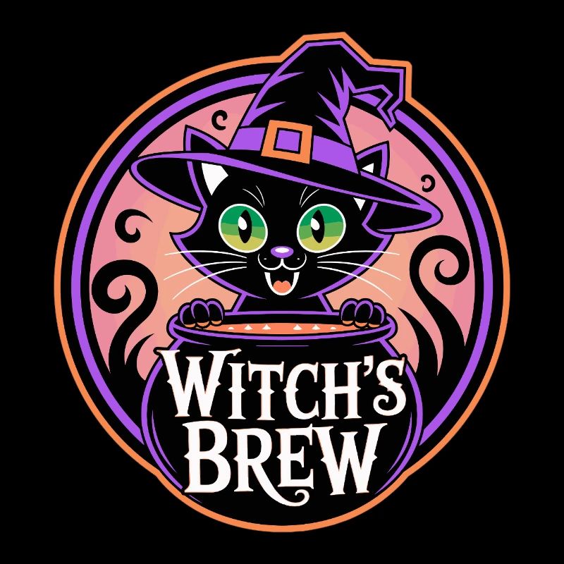 Breuvage de la sorcière – Chat sorcière mystique