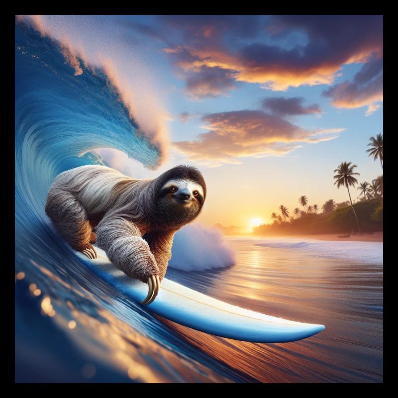 Faultier Wanderer Surfer