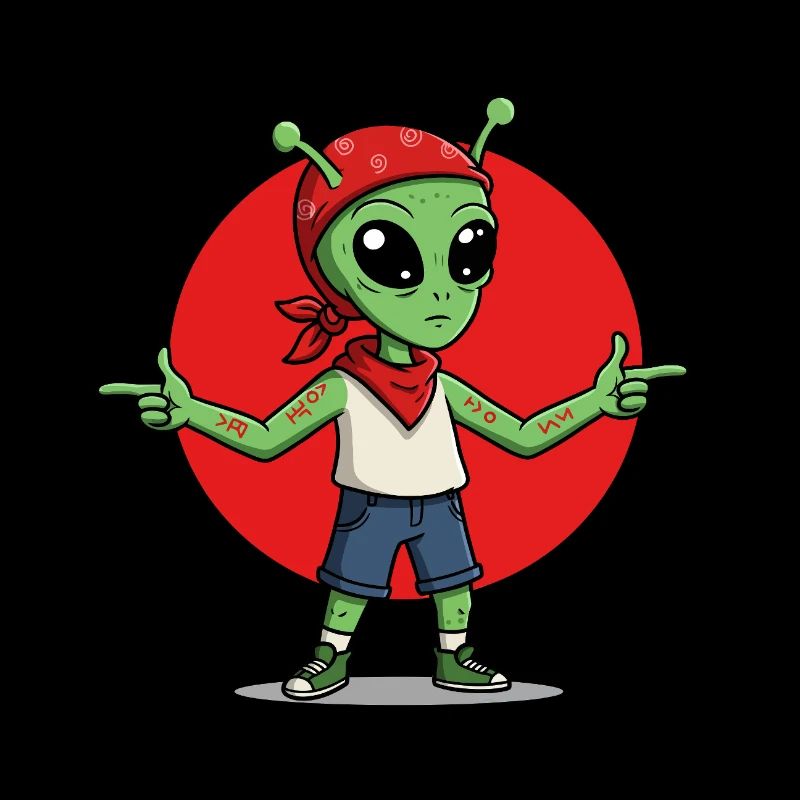 Alien mit Bandana