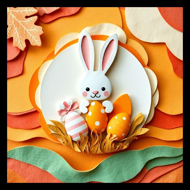 Osterfreude mit Hase und Ei