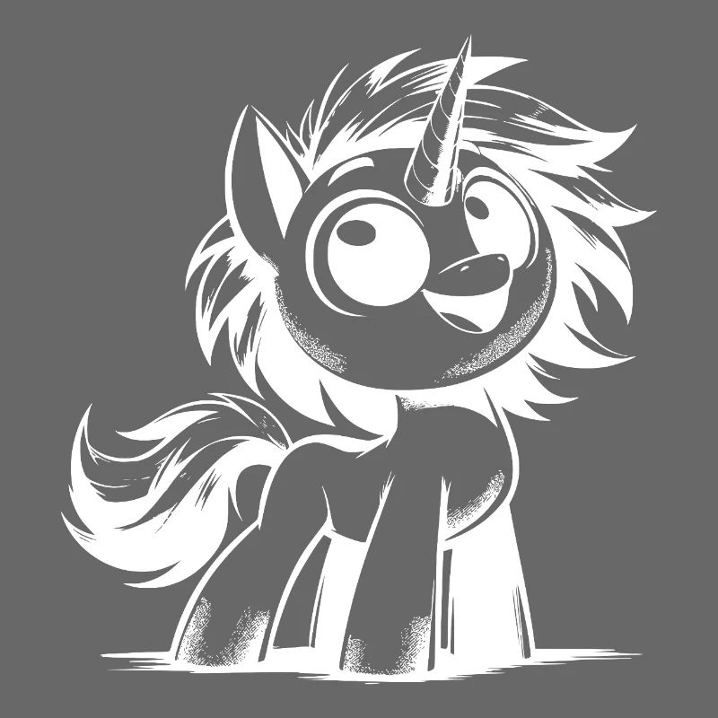Magic mane, cheeky look unicorn in sight