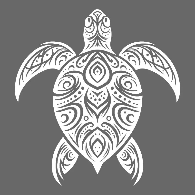 Mystical turtle with tribal elements