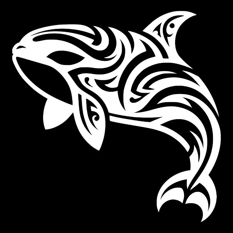 Style de tatouage tribal élégant Orca