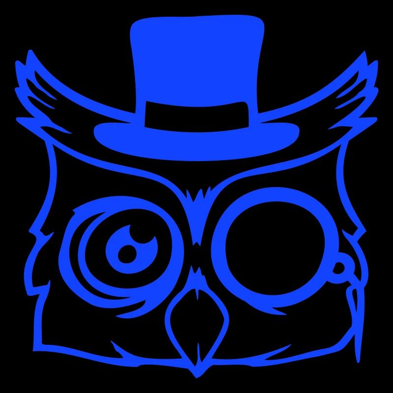 Sir Eule Zylinder Hut Monokel Brille reicher Herr