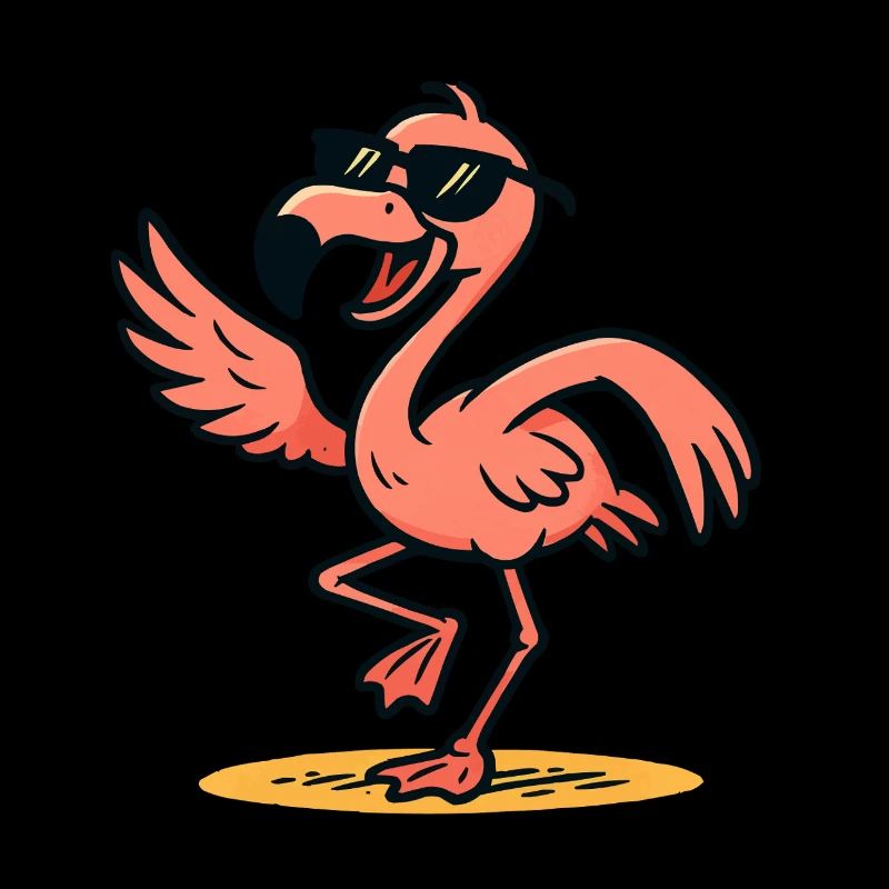 Flamant rose Danse comique