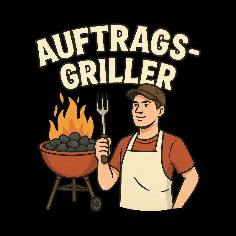 Grill master in action