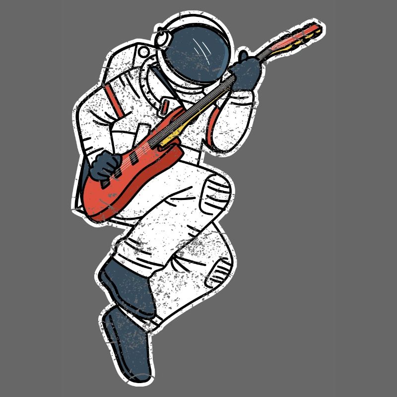 ASTRONAUT E-Gitarre lustiges Weltall Geschenk