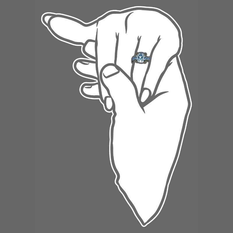 Verlobungs-Ehering-Hand