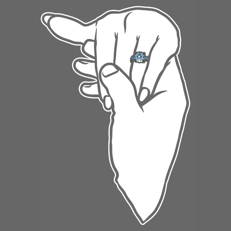 Verlobungs-Ehering-Hand