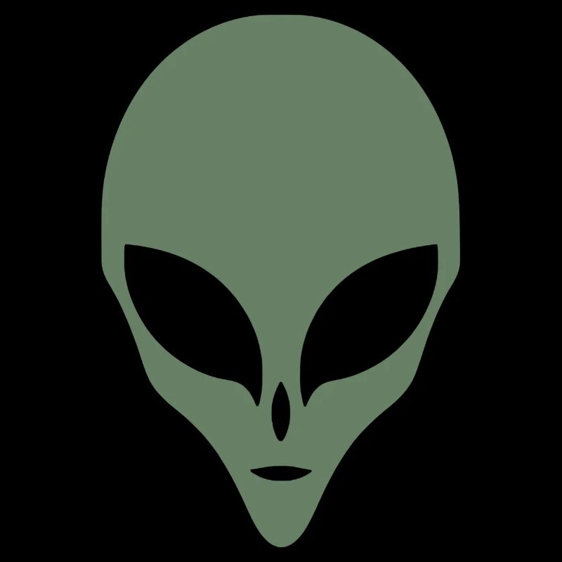 Alien Silhouette Head Face