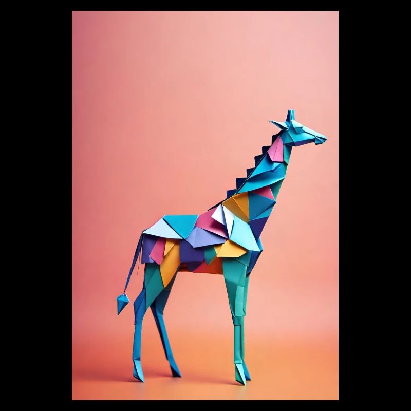 Girafe en origami