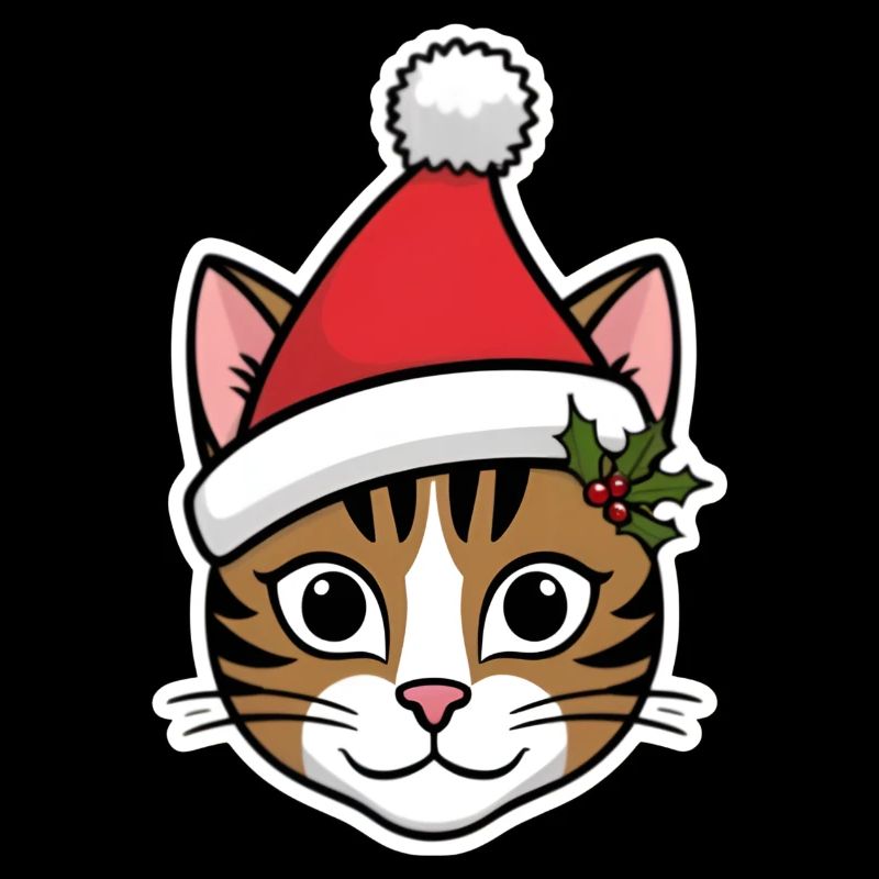 Chat Noël Père Noël Chapeau Chats