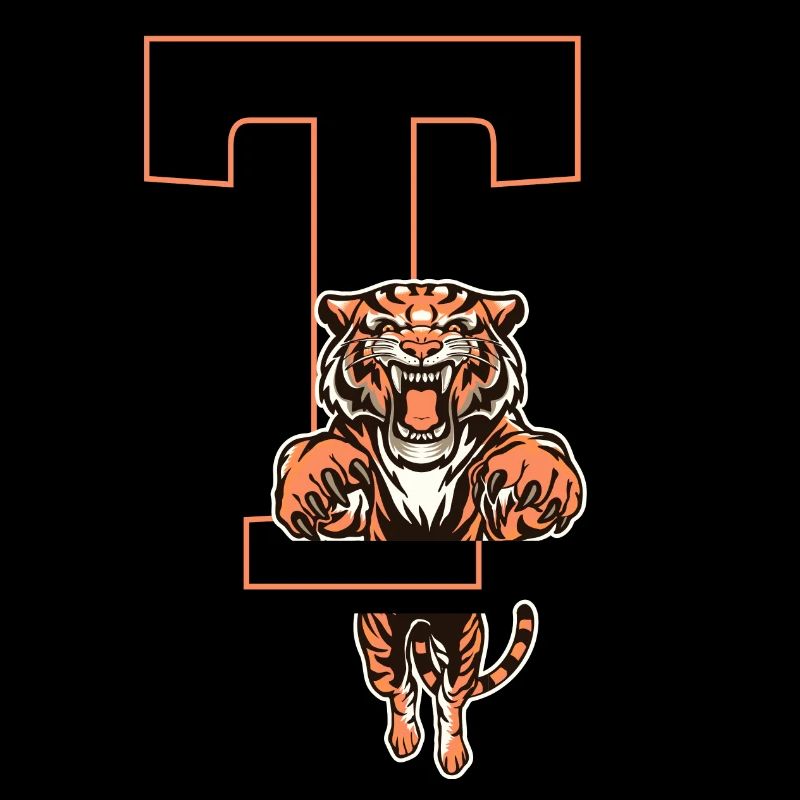 Tiger Buchstabe T - Geschenkidee