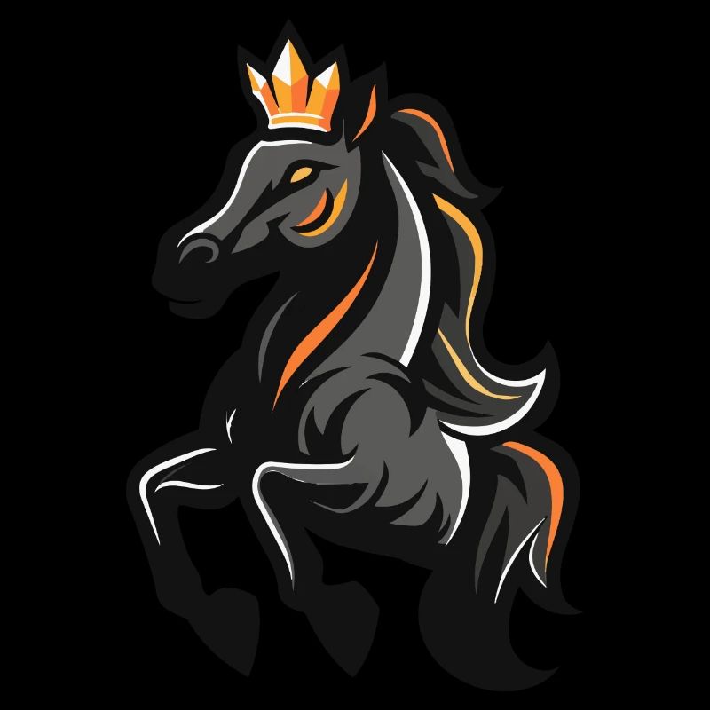 Pferd Cartoon Krone
