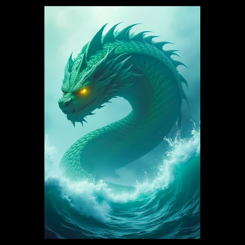 Énorme serpent encerclant le monstre de Midgard