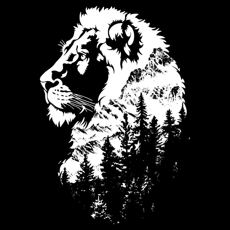 Lion Nature Forest Mountains Lion Head