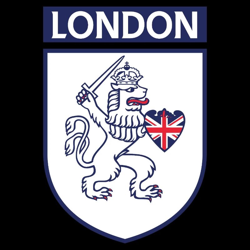 Lion anglais en bouclier avec Union Jack
