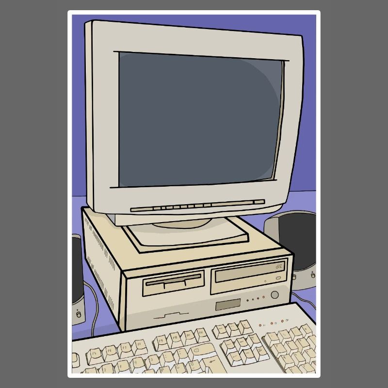 Retro Computer Desktop Setup