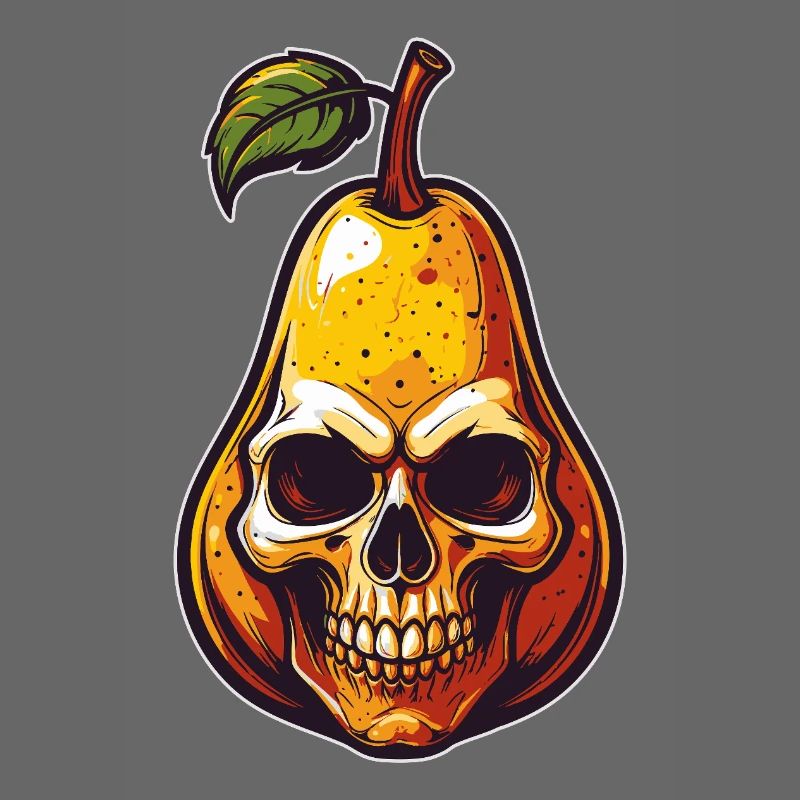 Pears Skull Comic Style